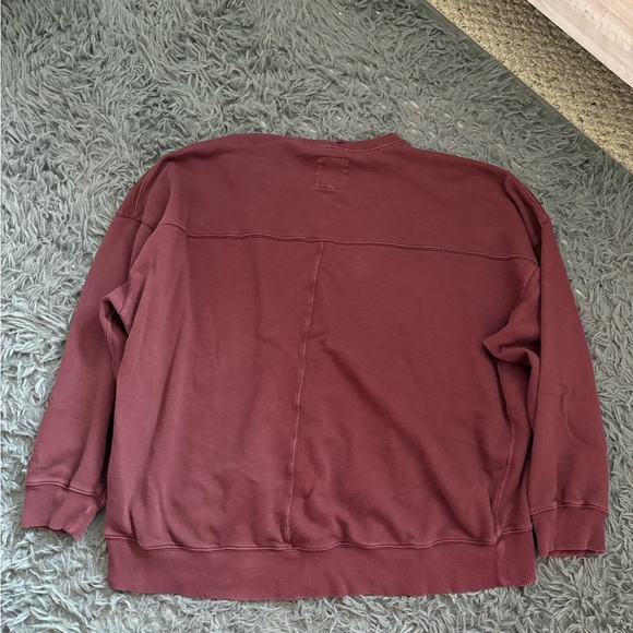 Aerie Burgundy Crewneck Sweater - Picture 3 of 3
